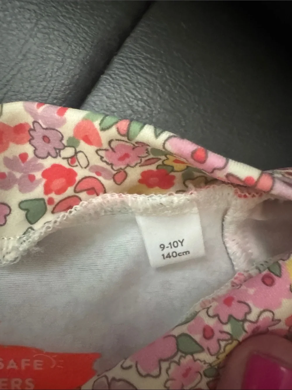Boden Girls Floral Rash Guard Set in Pink with Rainbow Trim
